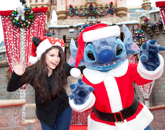 Selena Gomez with Santa Stitch