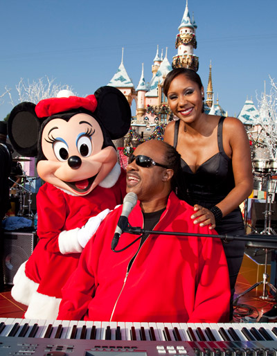 Minnie Mouse, Stevie Wonder and Aisha Morris Minnie Mouse, Stevie Wonder and Aisha Morris