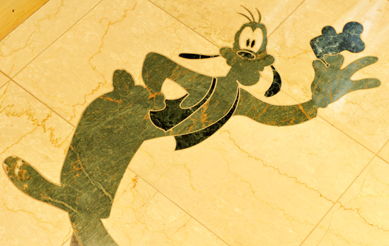 Goofy in the Marble Floor at Disney's Grand Floridian Resort & Spa Goofy in the Marble Floor at Disney's Grand Floridian Resort & Spa