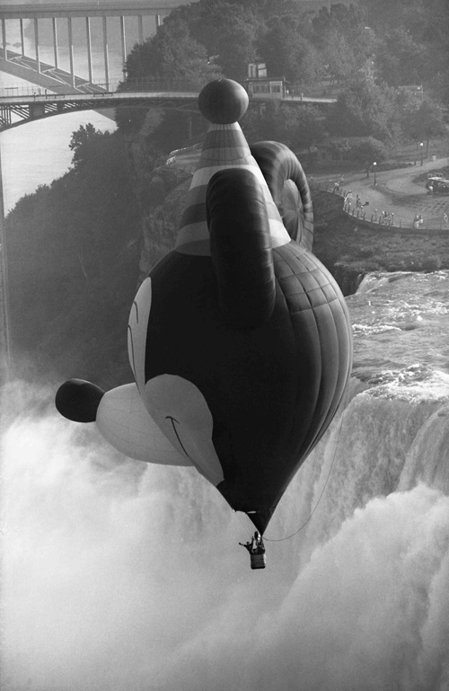 Birthday Mickey Flies Over Niagara Falls