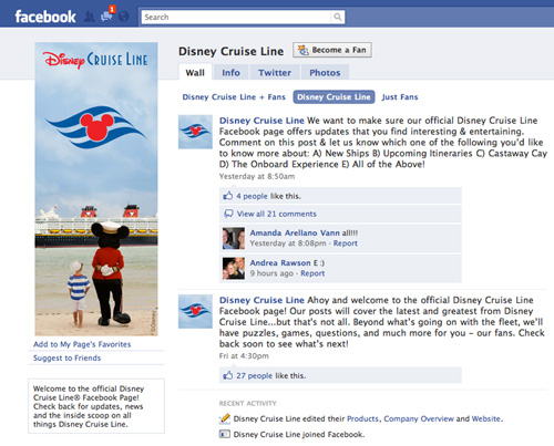 Disney Cruise Line Joins Facebook Disney Cruise Line Joins Facebook