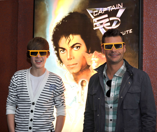 Justin Bieber and Ryan Seacrest Check Out Captain EO