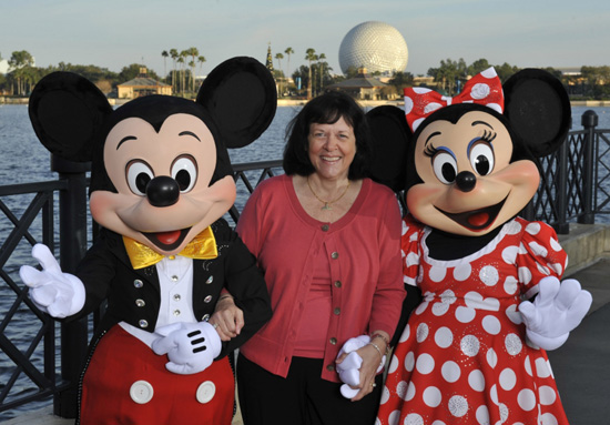 Kay B. with Mickey and Minnie Kay B. with Mickey and Minnie