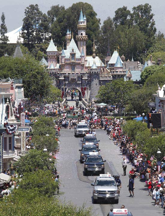 Parade down Main Street, U.S.A.