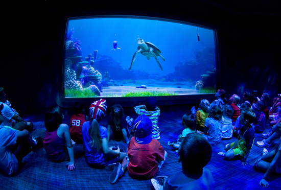 Children enjoying a movie at Walt Disney World