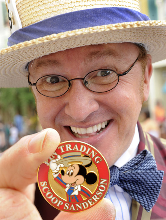 Scoop Sanderson, Main Street Gazette Reporter, Town Councilman and Pin-thusiast Scoop Sanderson, Main Street Gazette Reporter, Town Councilman and Pin-thusiast