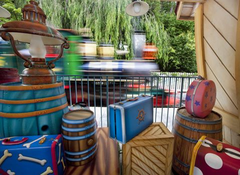 Toon-Looking Luggage at the Toontown Depot as a Train Speeds Past, By: Paul Hiffmeyer Toon-Looking Luggage at the Toontown Depot as a Train Speeds Past, By: Paul Hiffmeyer