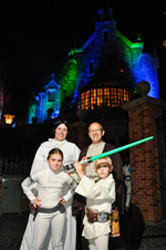 Guests in Halloween Costumes at Magic Kingdom Park