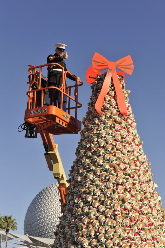 US Marine and Duffy the Disney Bear Tree