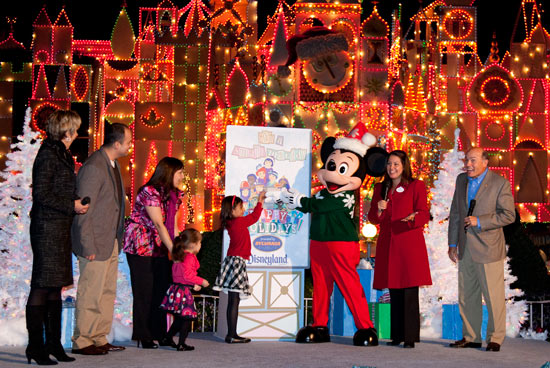 Adela Jauregui and her family at 'it's a small world'