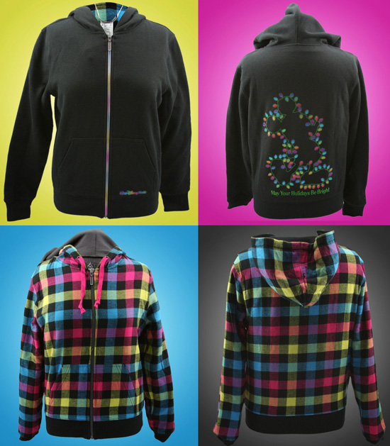'Mickey Bulb' and Buffalo Plaid Hoodies from the 'Holiday Brights' Collection