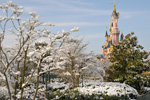 Snow at Disneyland Paris