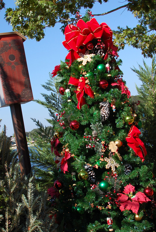 A tree at the Germany Pavilion is ornamented with gingerbread snowflakes, nutcrackers and bows. A tree at the Germany Pavilion is ornamented with gingerbread snowflakes, nutcrackers and bows.