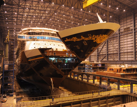 The Final Building Block is Attached to the Disney Dream The Final Building Block is Attached to the Disney Dream