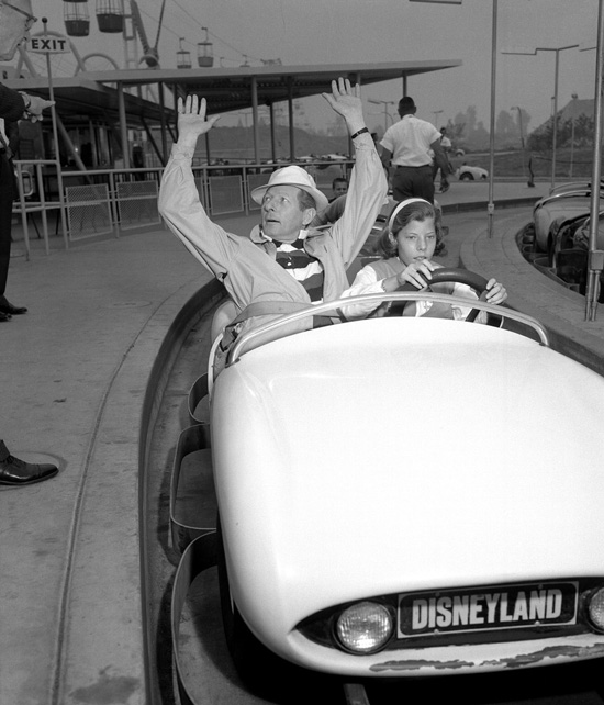Danny Kaye Riding Autopia with his Daughter in 1958 Danny Kaye Riding Autopia with his Daughter in 1958
