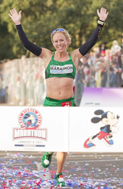 Women's Marathon Winner: Leah Thorvilson of Arkansas Women's Marathon Winner: Leah Thorvilson of Arkansas
