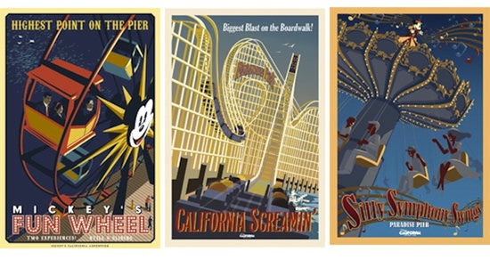 Paradise Pier Attraction Posters