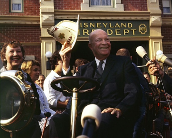 Ike and Mamie Meeting the Press Outside the Disneyland Fire Dept. Ike and Mamie Meeting the Press Outside the Disneyland Fire Dept.