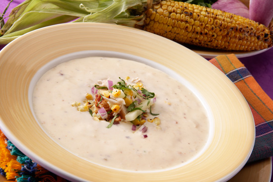 Charred Nebraska Corn Chowder at Storyteller's Cafe