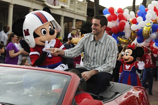Walt Disney World Parade Celebrates Super Bowl MVP Aaron Rodgers Walt Disney World Parade Celebrates Super Bowl MVP Aaron Rodgers