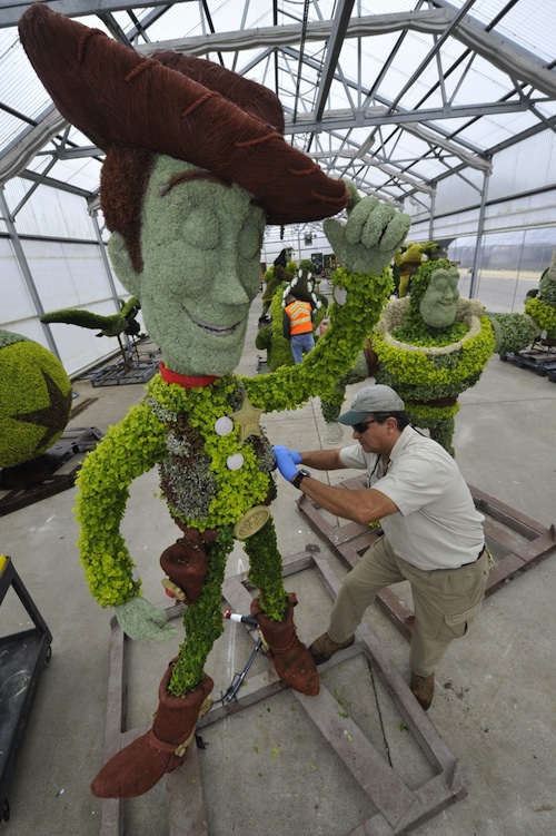 Epcot International Flower & Garden Festival Topiaries Based on Characters from Disney-Pixar Classics