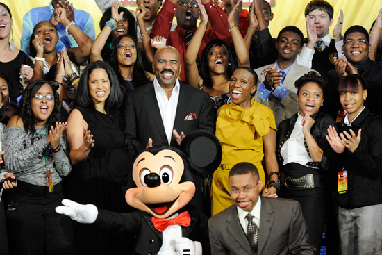Steve Harvey and Members of Disney's Dreamers Academy