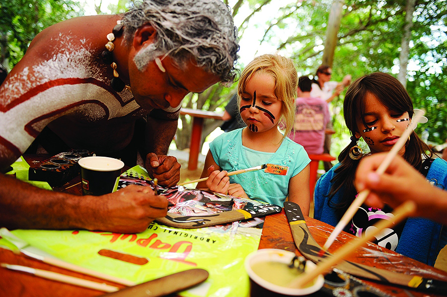 Painting Boomerangs in Australia with Adventures by Disney