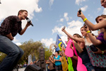 (MAY 30, 2011): Newly crowned 'American Idol' Scotty McCreery performs his new single 'I Love You This Big' May 30, 2011, in front of 'The American Idol Experience' attraction at Disney's Hollywood Studios in Lake Buena Vista, Fla. McCreery was honored in a parade at the Disney theme park. On Wednesday, the 17-year-old singer was crowned the new 'American Idol' on the season finale which was viewed by an estimated 29.3 million people. (Matt Stroshane, photographer)