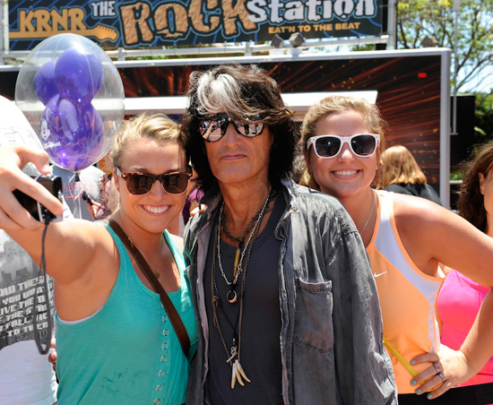 Aerosmith Guitarist Joe Perry with Guests, Holley Whitehead and Morgan McGaugn Aerosmith Guitarist Joe Perry with Guests, Holley Whitehead and Morgan McGaugn