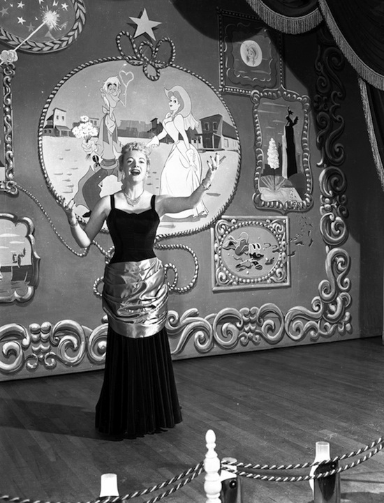 Betty Taylor on stage at the Golden Horseshoe, 1956