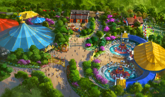 Rendering of Storybook Circus as Part of the New Fantasyland Update at Magic Kingdom Park