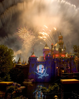 Fireworks at Disneyland Park