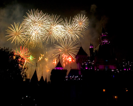 Fireworks at Disneyland Park
