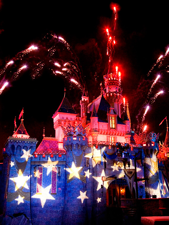 Fireworks at Disneyland Park