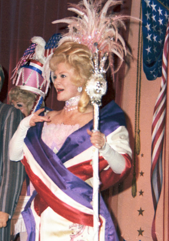 Betty Taylor on stage at the Golden Horseshoe, 1976