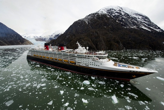 The Disney Wonder Cruises through Tracy Arm Fjord During Its Inaugural Alaskan Voyage The Disney Wonder Cruises through Tracy Arm Fjord During Its Inaugural Alaskan Voyage