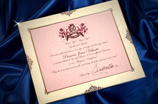 Personalized Princess Proclamation Personalized Princess Proclamation