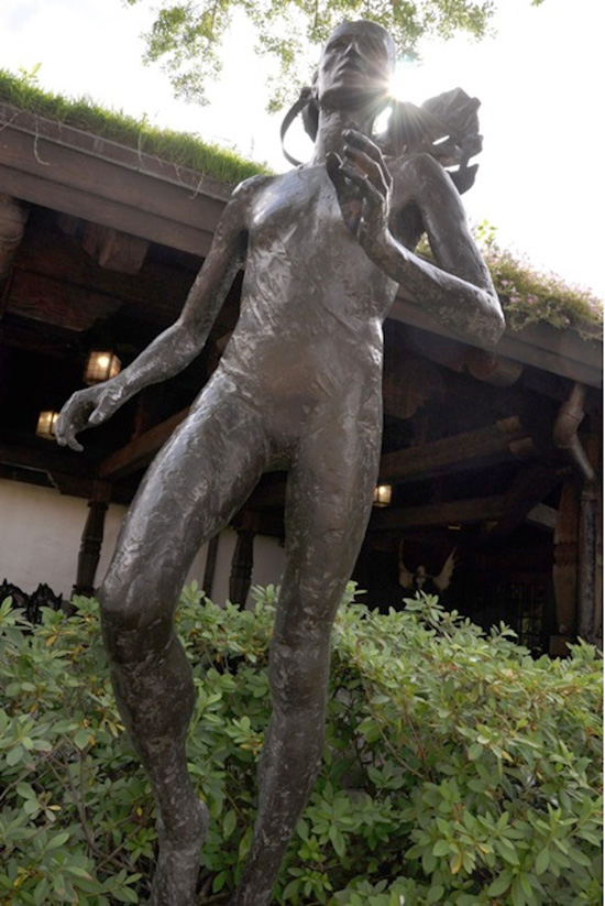 Bronze Sculpture of Grete Waitz in the Norway Pavilion at Epcot
