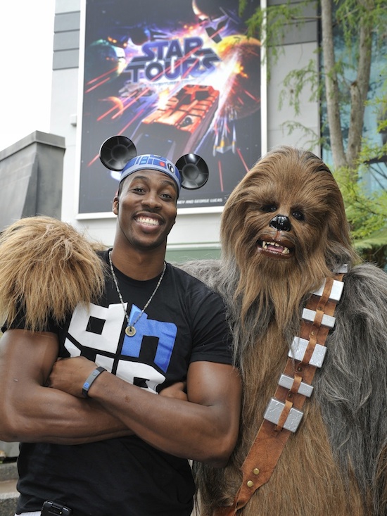 Dwight Howard, All-Star Center for the Orlando Magic, at Disney’s Hollywood Studios
