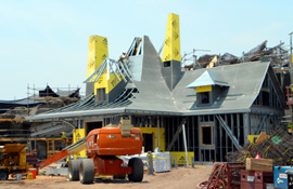 Construction on Maurice's Cottage as Part of the Fantasyland Expansion at Magic Kingdom Park