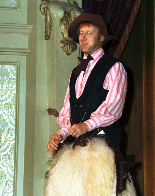 Wally Boag on stage at the Golden Horseshoe, 1976 Wally Boag on stage at the Golden Horseshoe, 1976