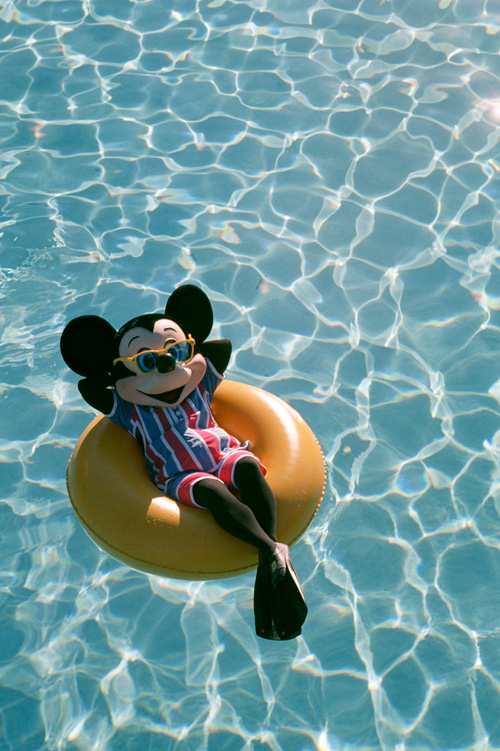 Mickey Mouse Floats at a Walt Disney World Water Park in 1990 Mickey Mouse Floats at a Walt Disney World Water Park in 1990