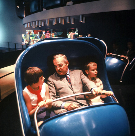 Rainier III, Prince of Monaco, Riding Adventure Through Inner Space with his Children, Princess Caroline and Prince Albert in 1967