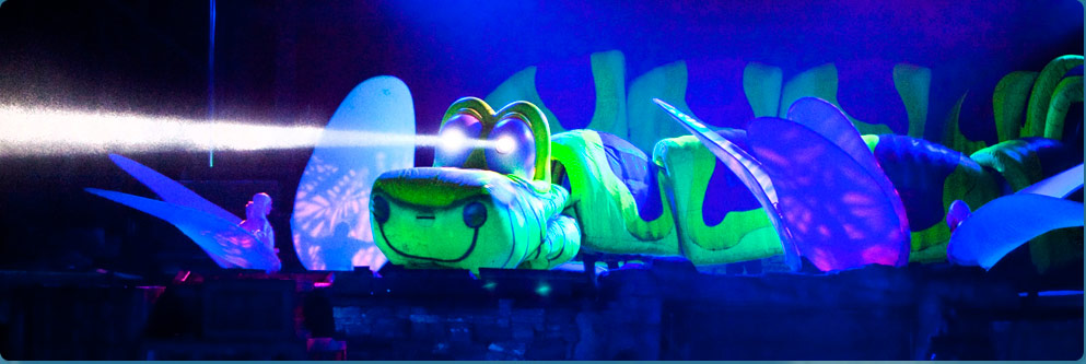 Enjoy the nighttime extravaganza Fantasmic! at Disney Parks