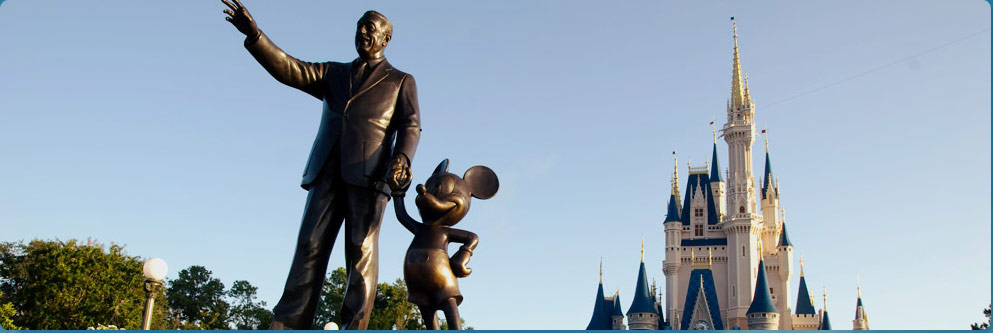 Walt Disney and Mickey Mouse Statue at Walt Disney World Resort