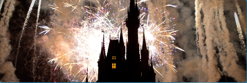 Fireworks at Cinderella Castle