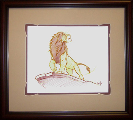 Simba Artist Sketch at the Disneyland Resort