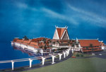 A never-built Asian-themed resort (seen here as a model) was planned for the<br />
five-year first phase of the Walt Disney World Resort.
