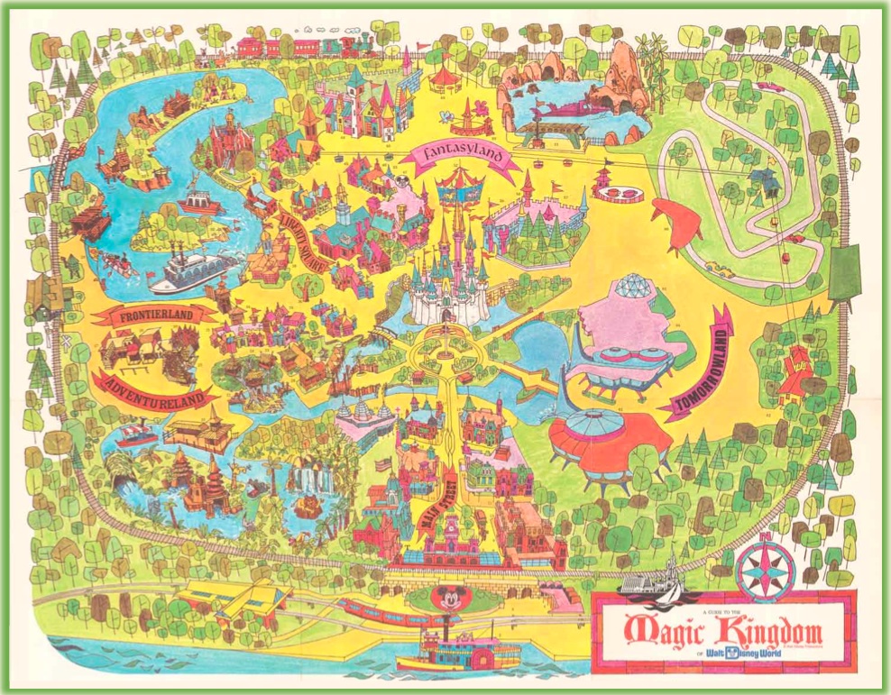 Th Anniversary Commemorative Map Of Magic Kingdom Park