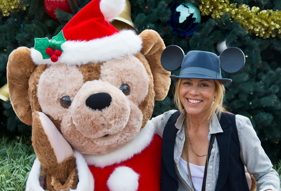 Duffy the Disney Bear with Actress Maria Bello